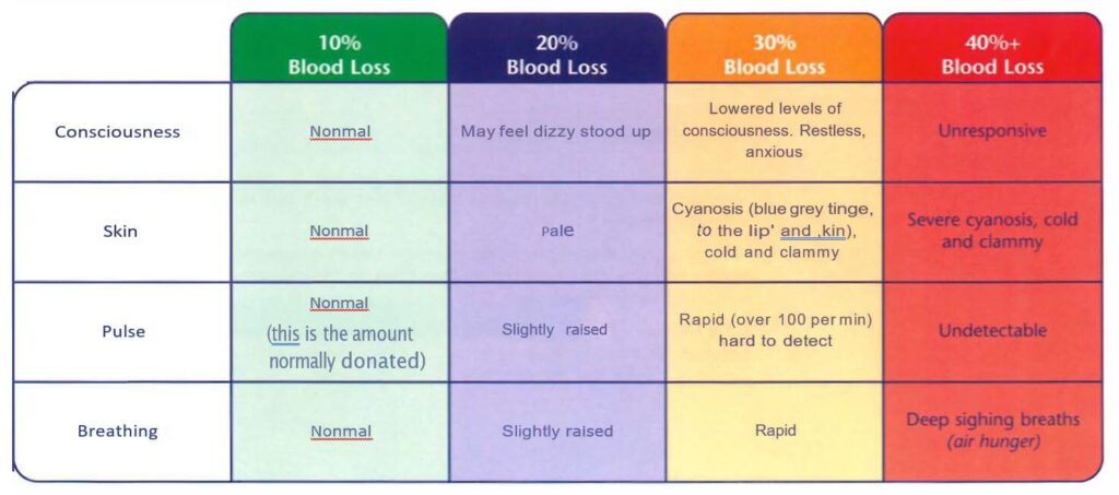 blood loss chart 2