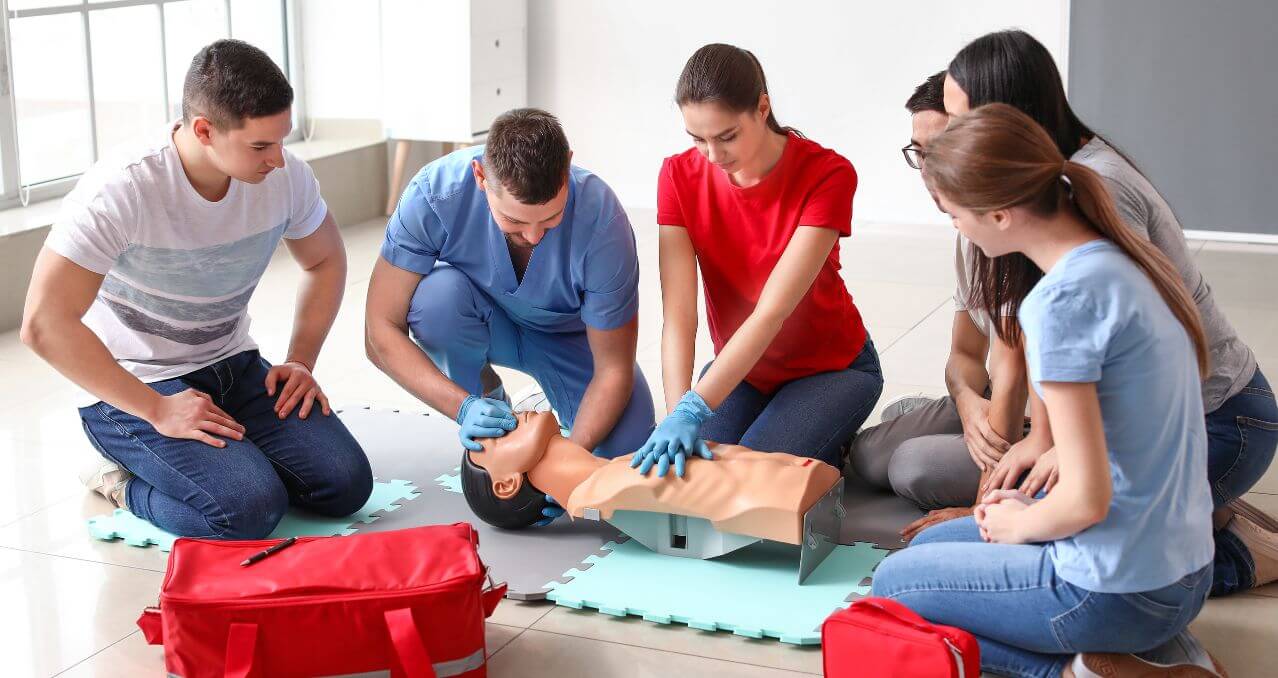 Group first aid training