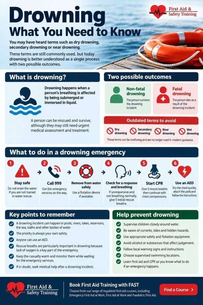 Different Types of Drowning and What You Need to Know Infographic for Drowing First Aid