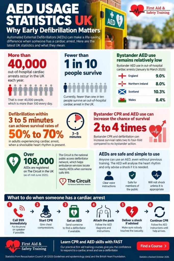 AED Usage Statistics UK Infographic