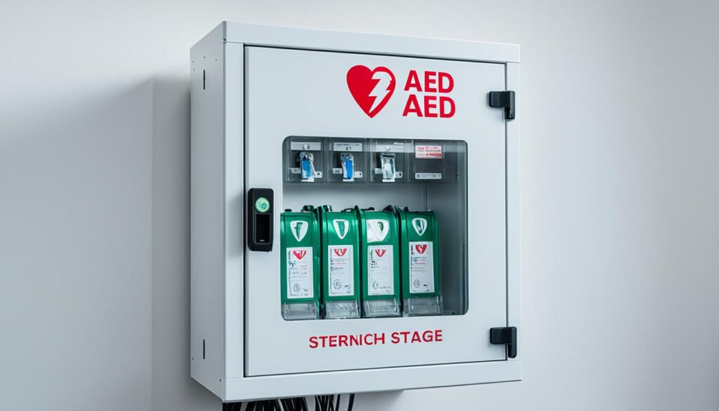 AED cabinet storage