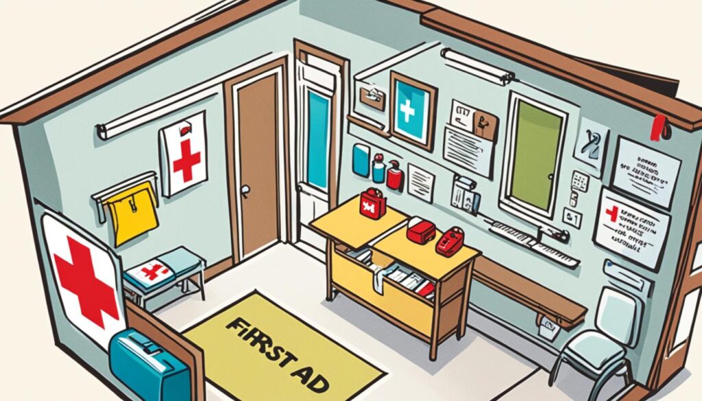 home first aid kit location