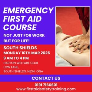 Emergency First Aid Course South Shields March 2025