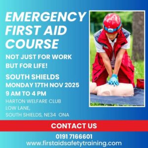 Emergency First Aid Course South Shields November 2025