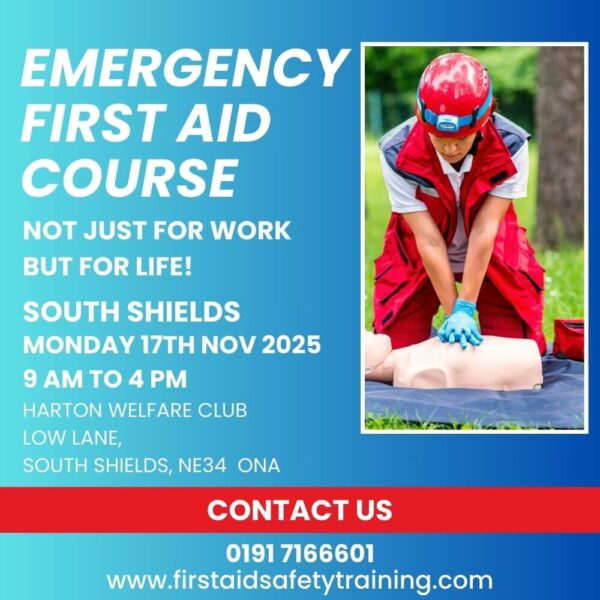 Emergency First Aid Course South Shields November 2025