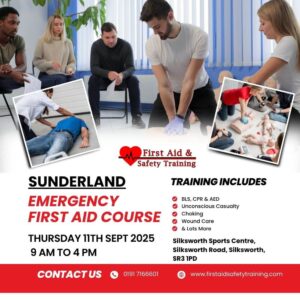 Sunderland Emergency First Aid Course September 2025