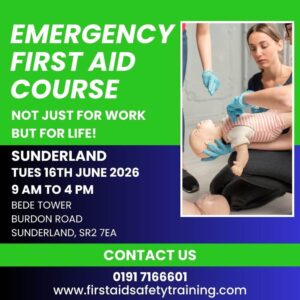 Emergency First Aid Course Sunderland June 2026