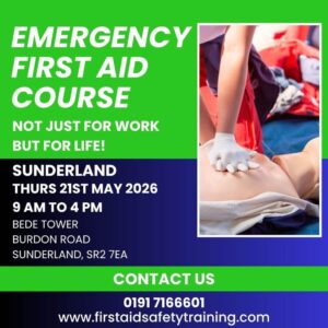 Emergency First Aid Course Sunderland May 2026