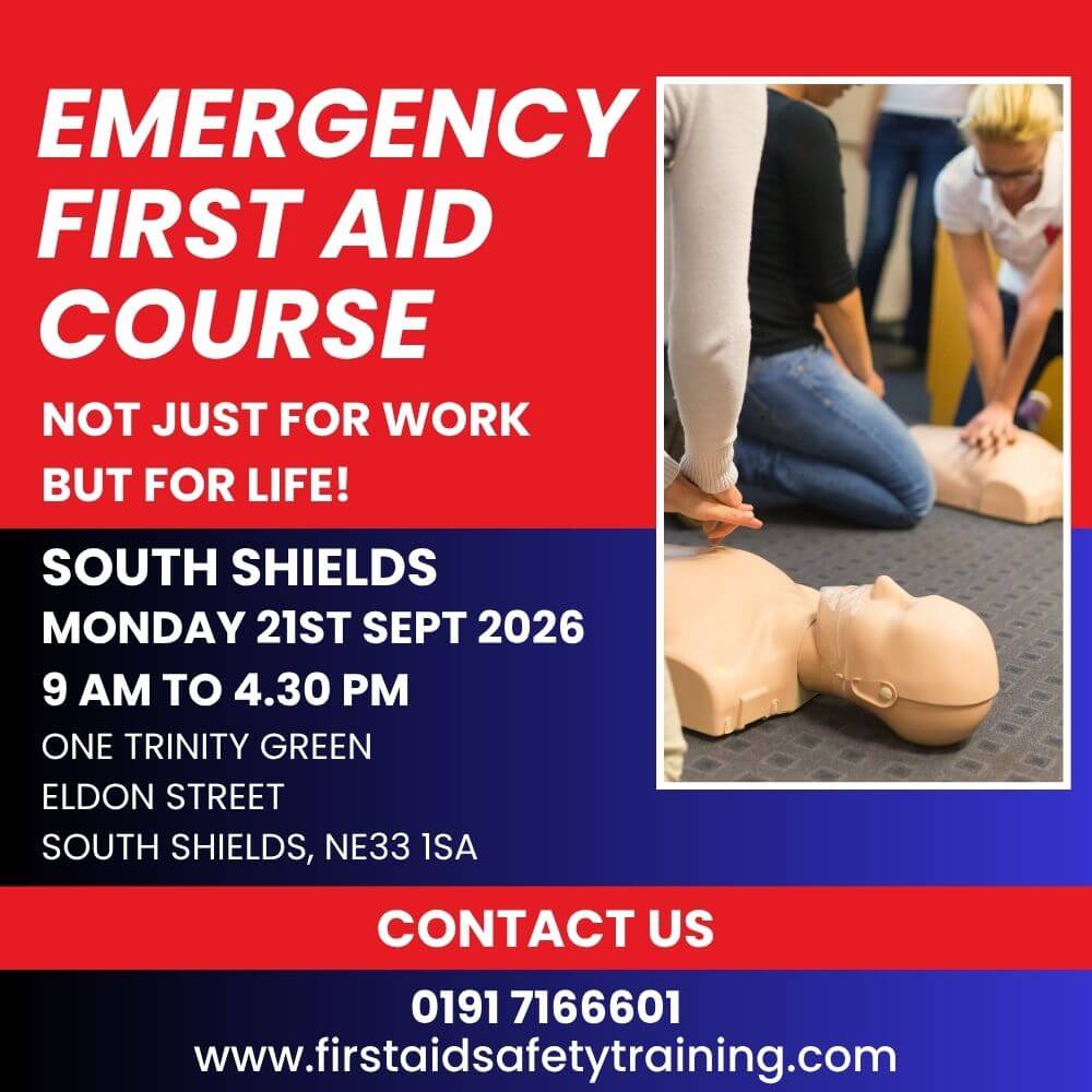 Emergency first aid course south shields september 2026 | first aid and safety training Emergency First Aid Course South Shields September 2026