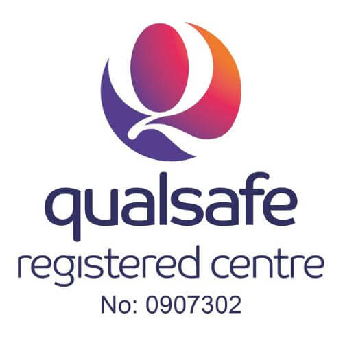 Qualsafe registered centre logo with No. 0907302.